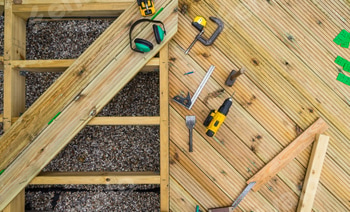 Deck tools and deck under construction