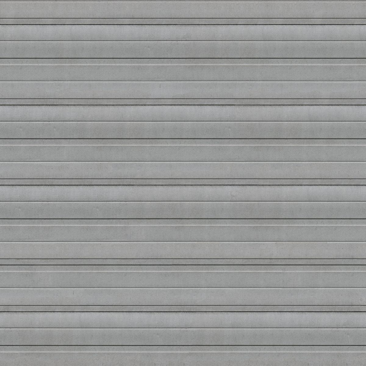 Surface en lames d'aluminium gris vue en gros plan, texture proche d'un tablier de volet isolant